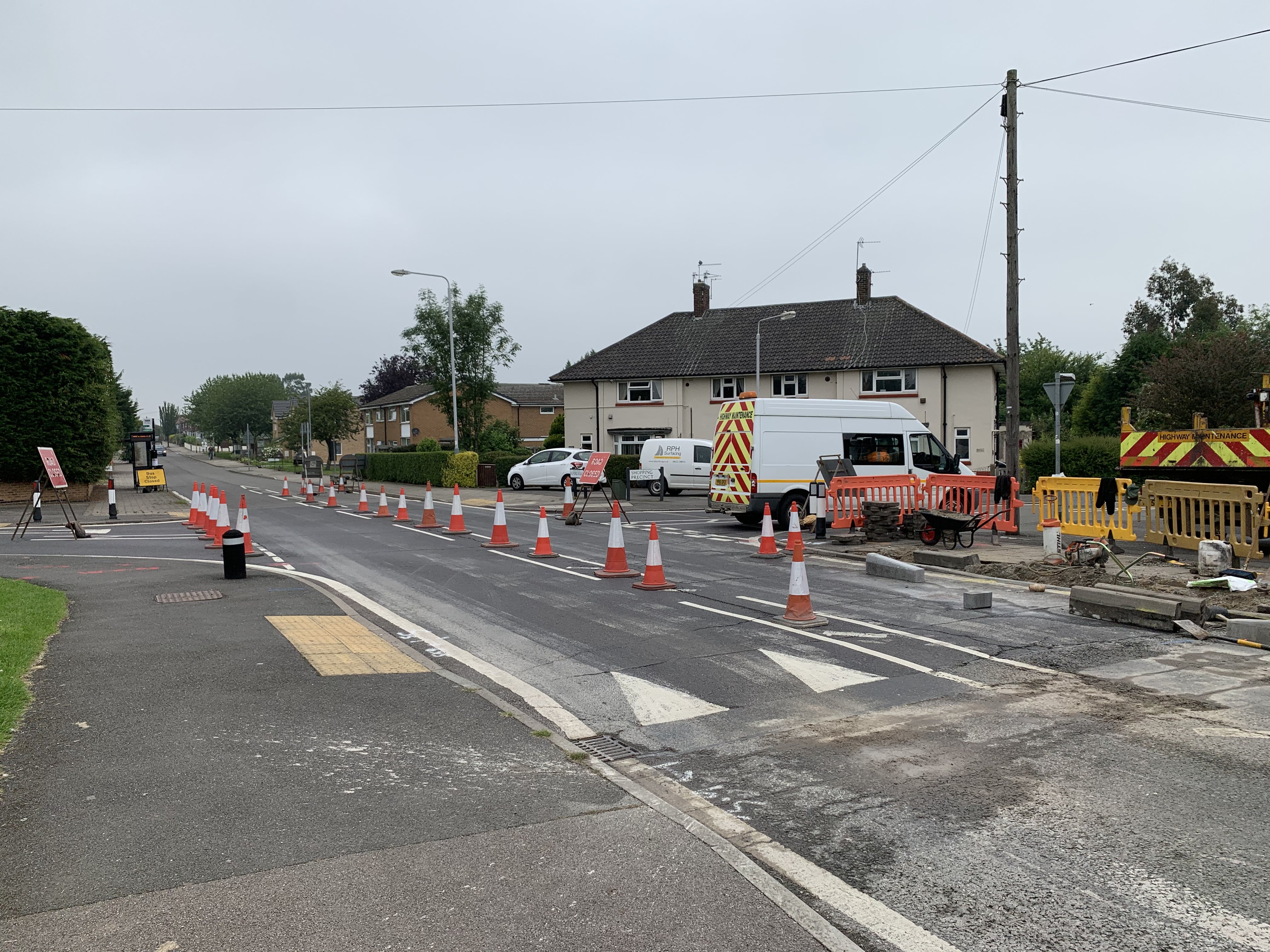 Pictures Work begins on Alford Road pedestrian crossing and