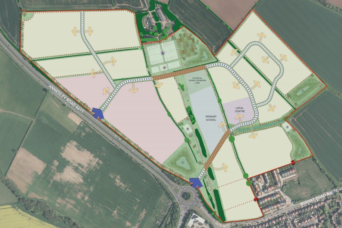 Two new major road junctions approved near Hucknall development West