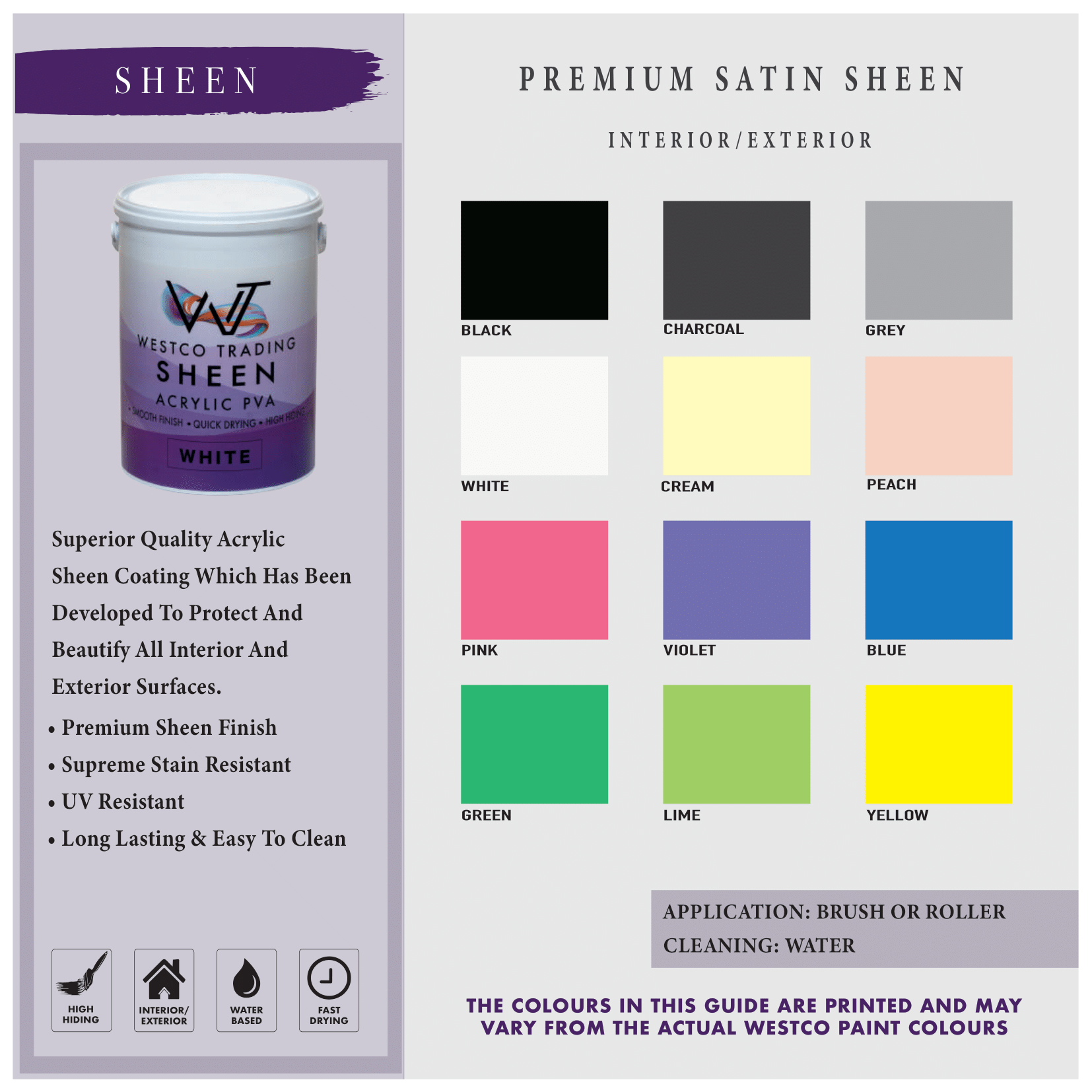 Sheen Acrylic PVA Westco Paints