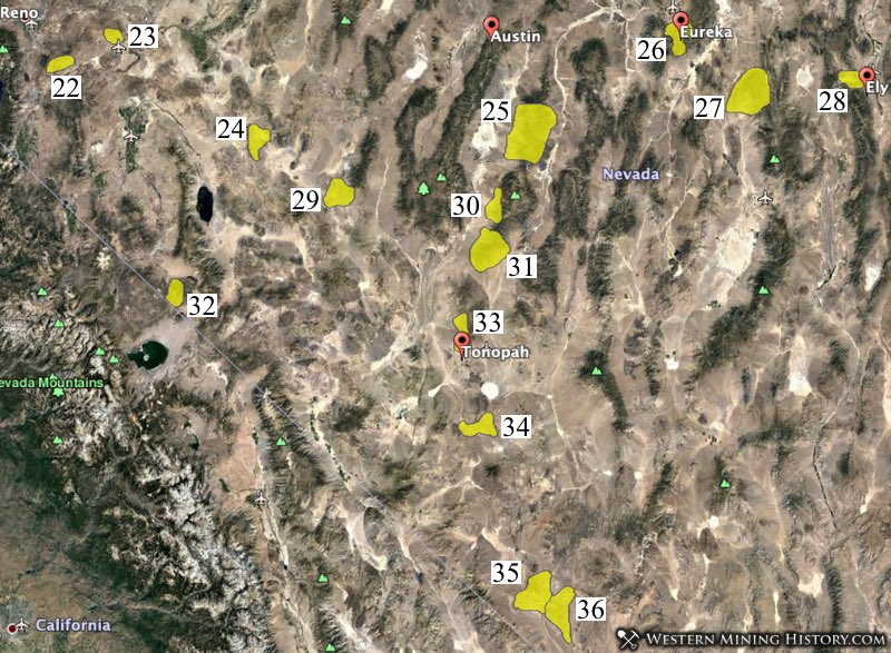 Gold Districts of Nevada Western Mining History