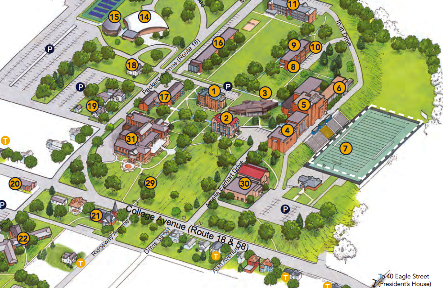 Thiel College Campus Map Fall 2014 Meeting – Thiel College – Western Pennsylvania Aapt