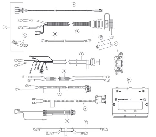 Striker™ Electric Hopper Spreader – Electrical Wiring Components
