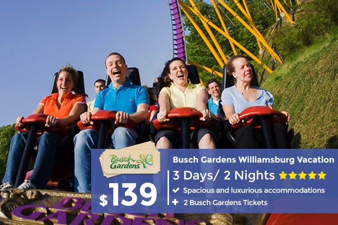 3-Day Stay In Williamsburg Plus 2 Busch Gardens Tickets! | From $139