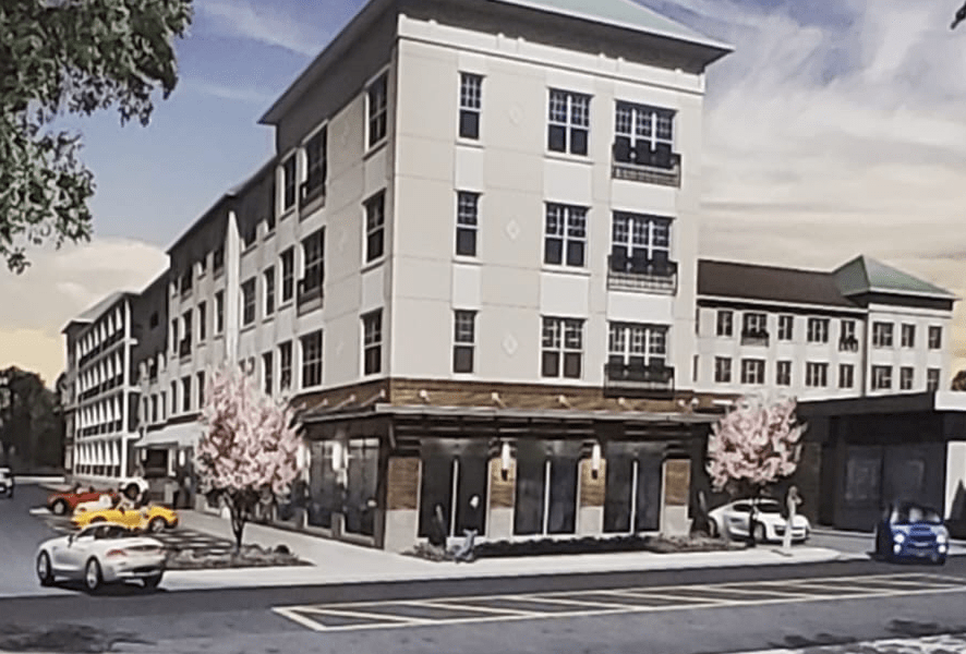 Apartment building plan for the old Western Beef lot by MCRT