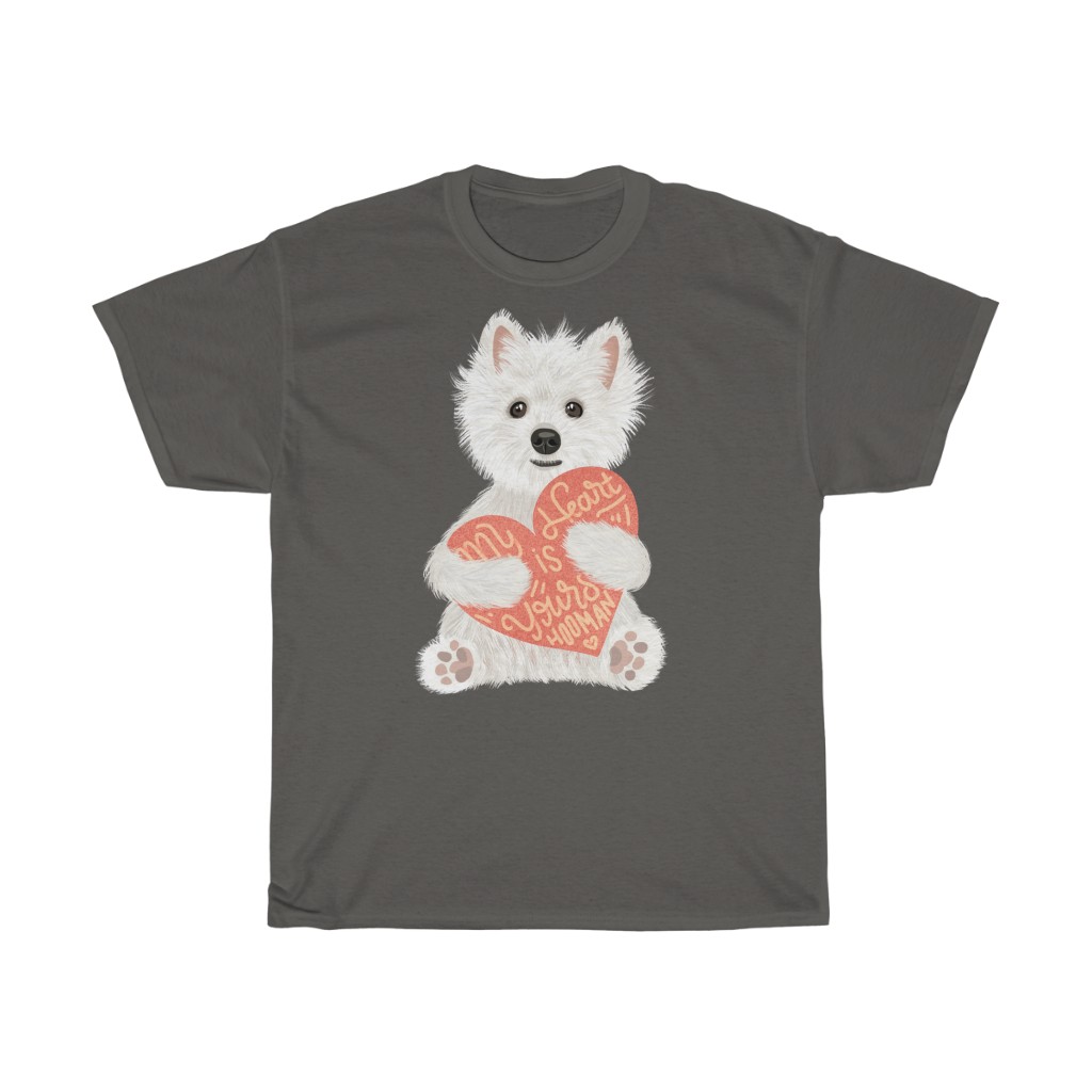 5 Perfect Gifts for Westie Lovers in 2021 - Westie Heart Dark Grey T-shirt