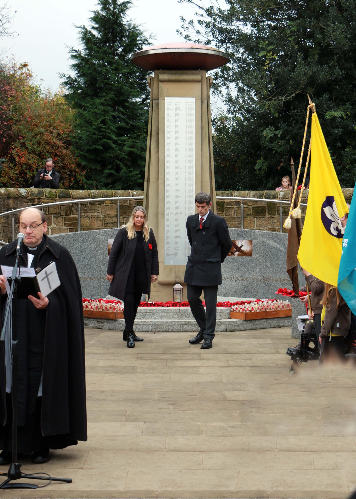Photos show Remembrance service at Bramley War Memorial West Leeds