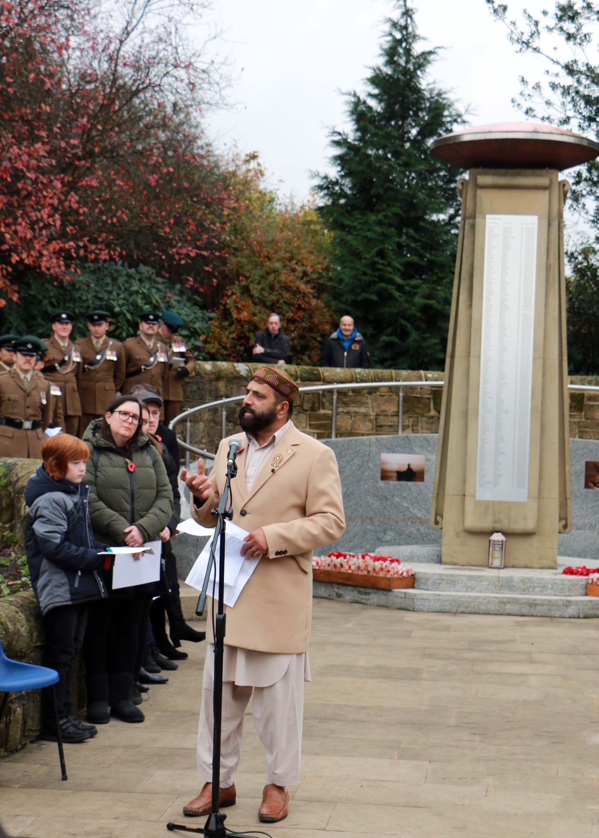 Photos show Remembrance service at Bramley War Memorial West Leeds