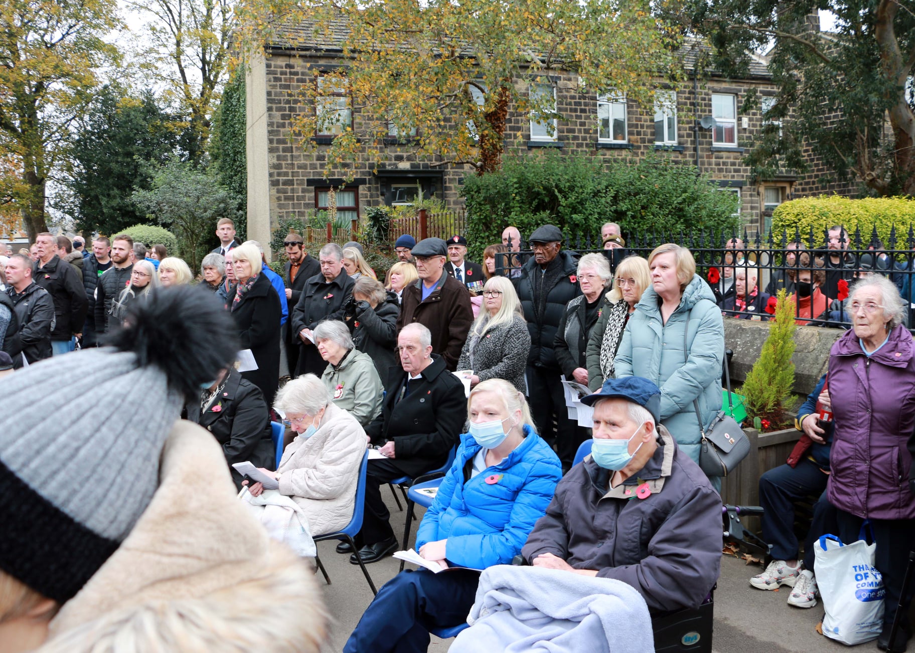 Photos show Remembrance service at Bramley War Memorial West Leeds