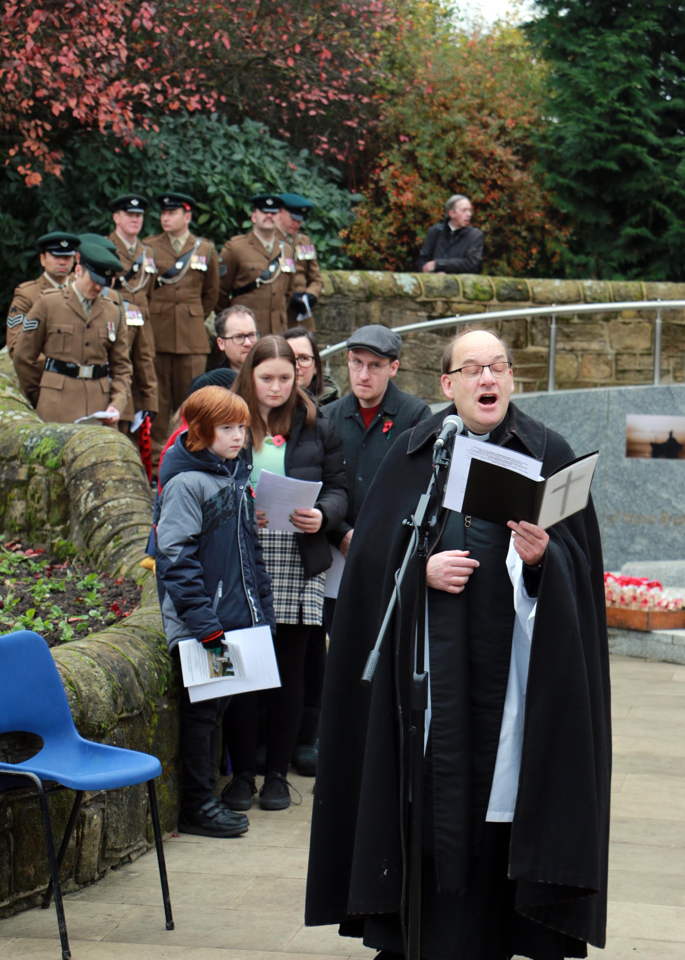 Photos show Remembrance service at Bramley War Memorial West Leeds