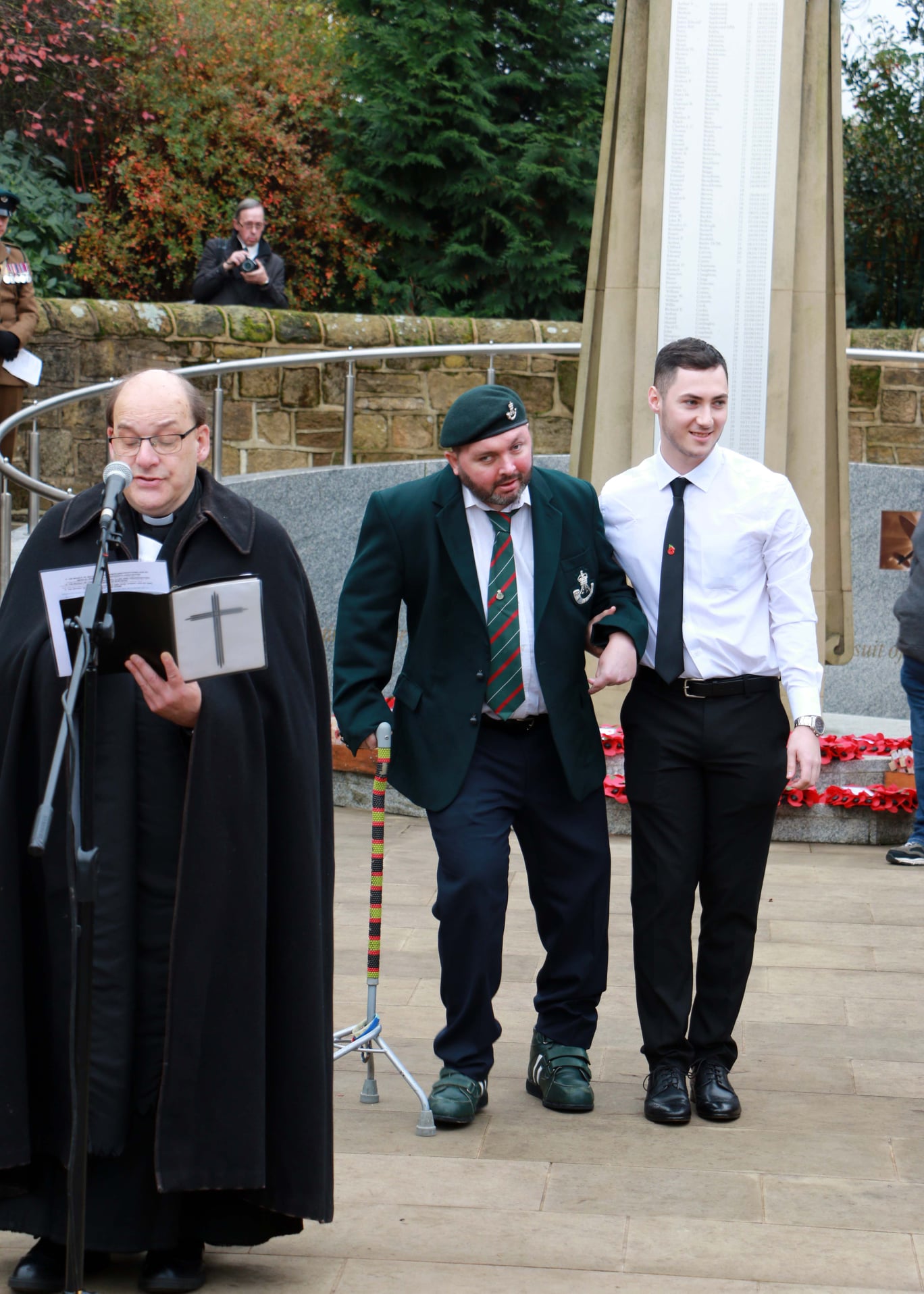 Photos show Remembrance service at Bramley War Memorial West Leeds