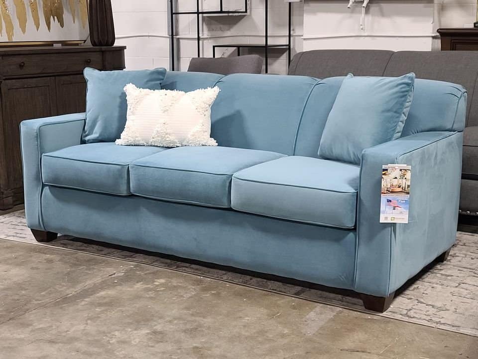 Tina Light Blue Upholstered Sofa