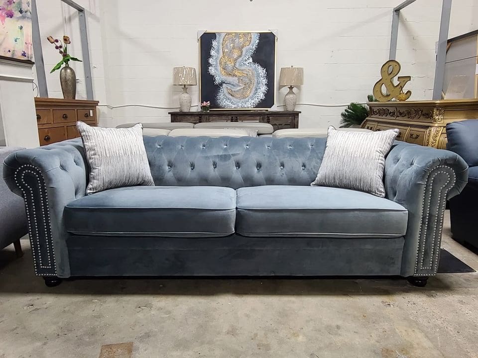 Grey Tufted Sofa