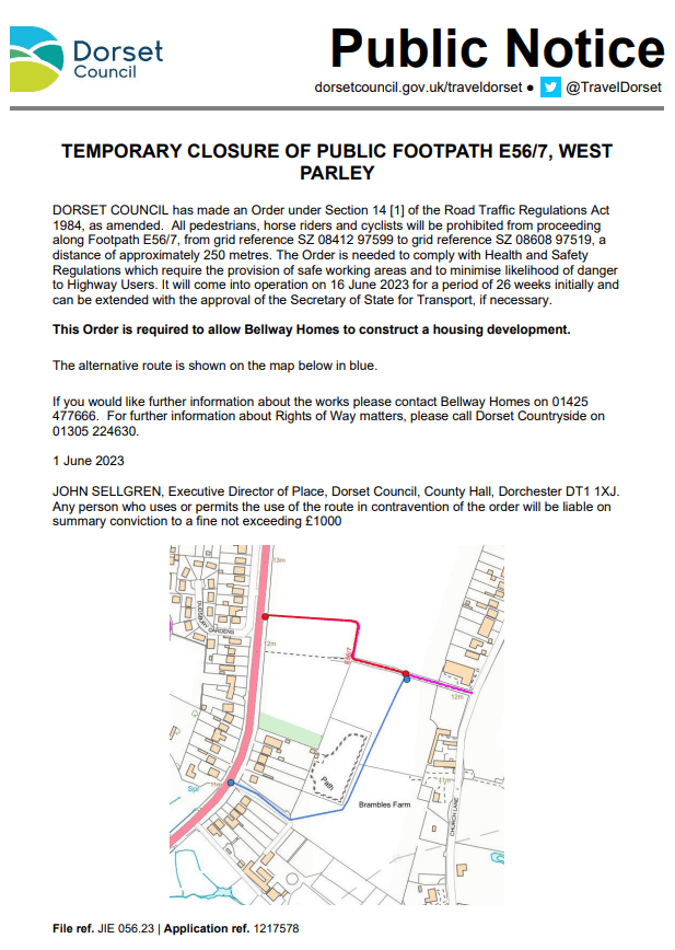News Oct 2023 West Parley Parish Council