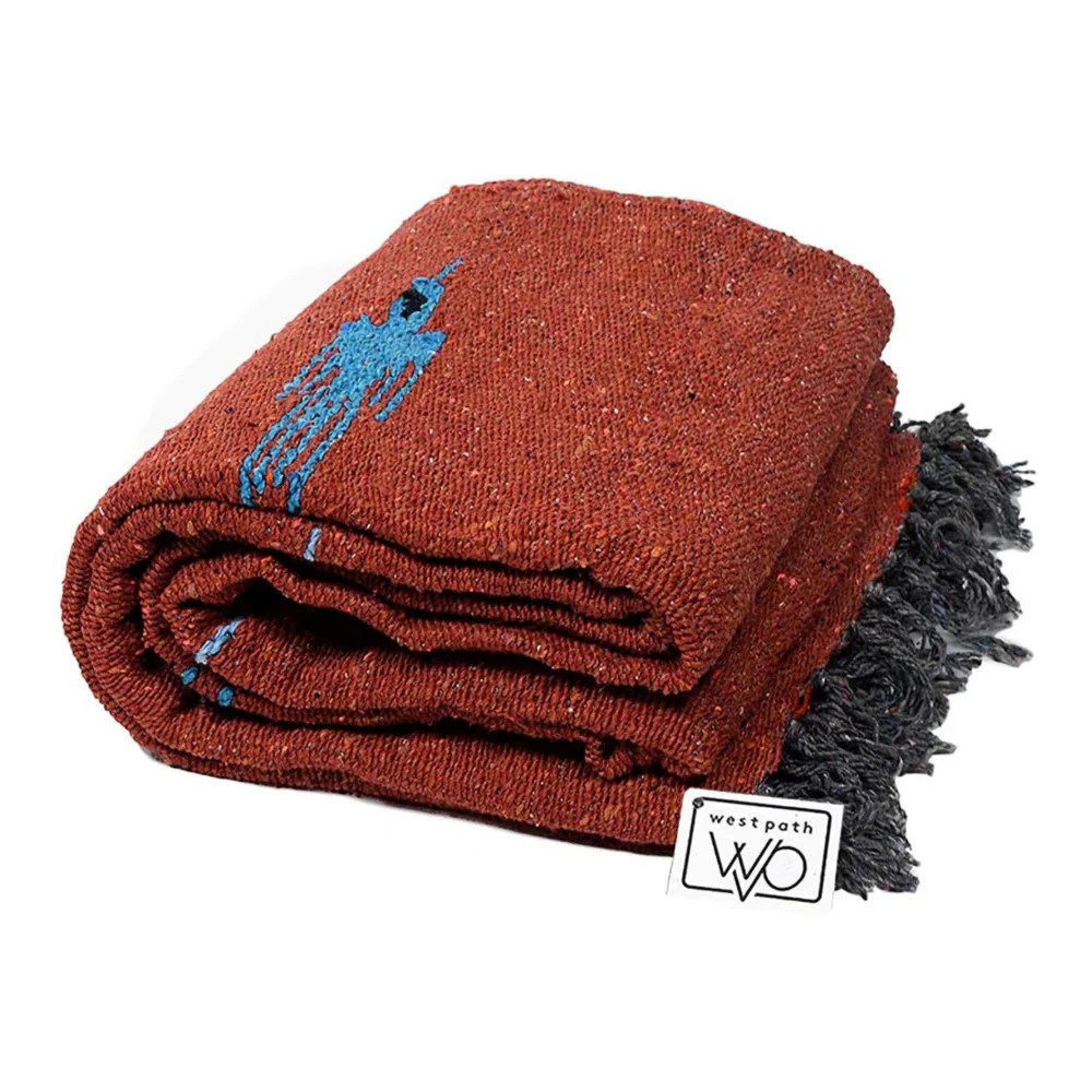 Mexican Thunderbird Yoga Blanket Bolster Orange Red Earth Thick XL