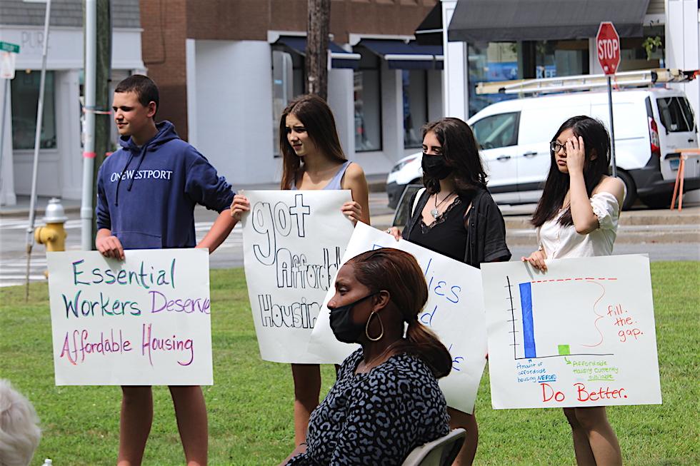 Affordable Housing Advocates Rally on Jesup Green Westport Journal