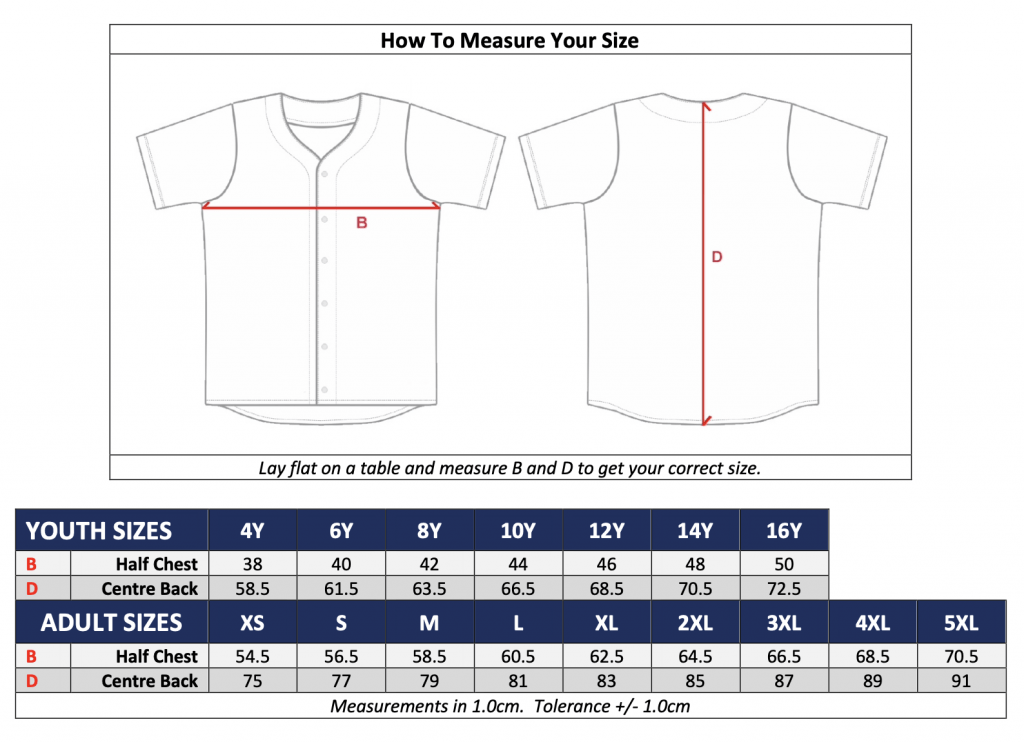 Playing Jersey - Youth - Western Districts Baseball Club