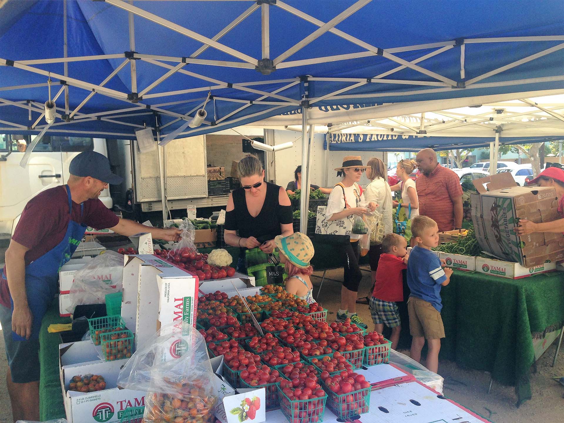 VIDEO Pico Farmers Market Large Holiday Weekend Crowd