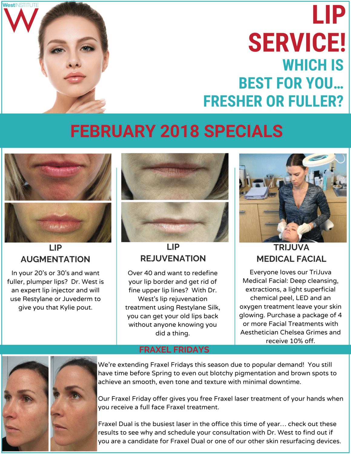February 2018 Specials West Institute Chevy Chase Dermatology