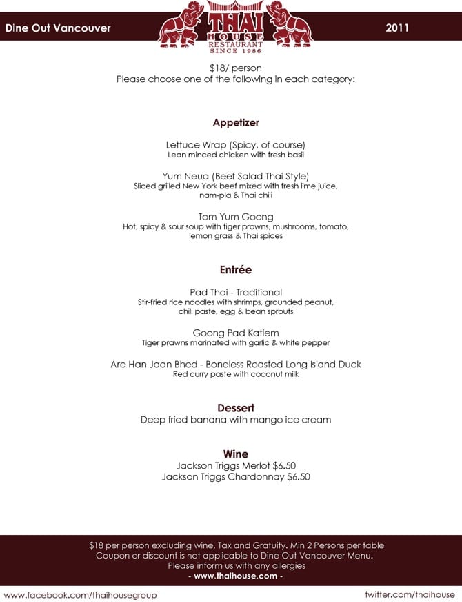 thai_house_menu West Vancouver, BC