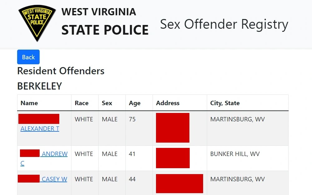 Free West Virginia Criminal Records & Arrest Records Lookup(03)
