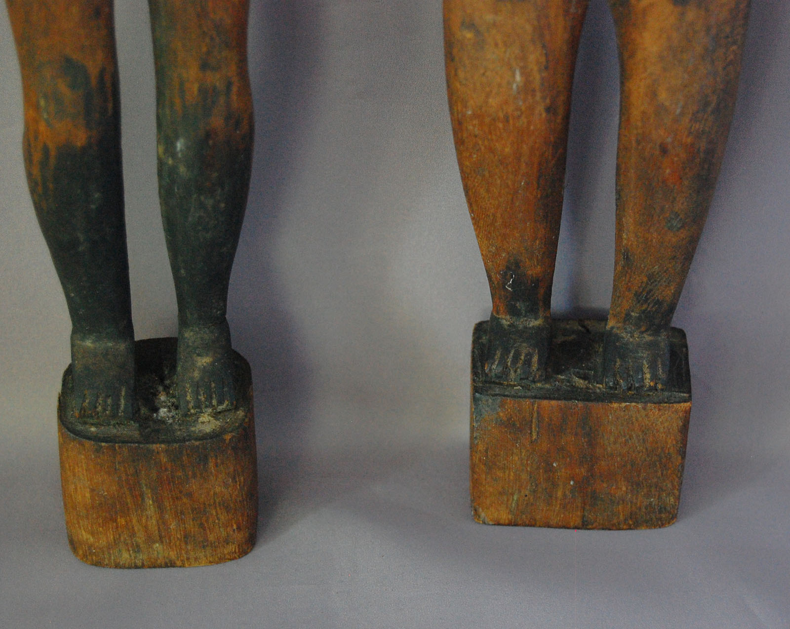 PAIR Ancestral Fertility Guardian Figures Hardwood Statues Westwillow Antiques