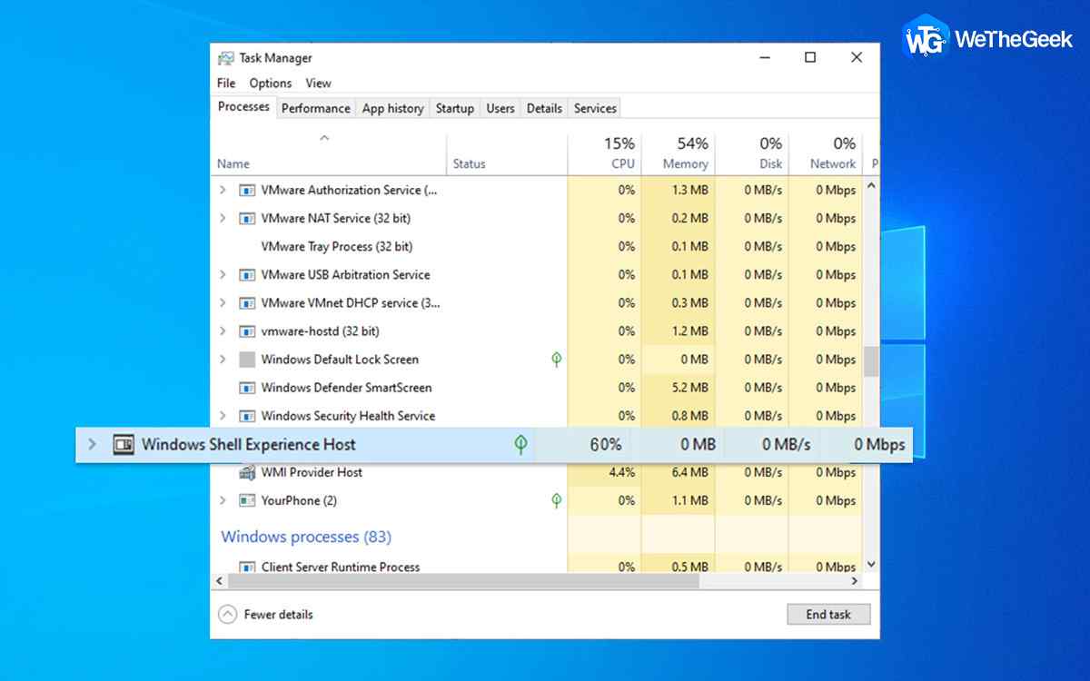 What is Windows Shell Experience Host in Windows 10?