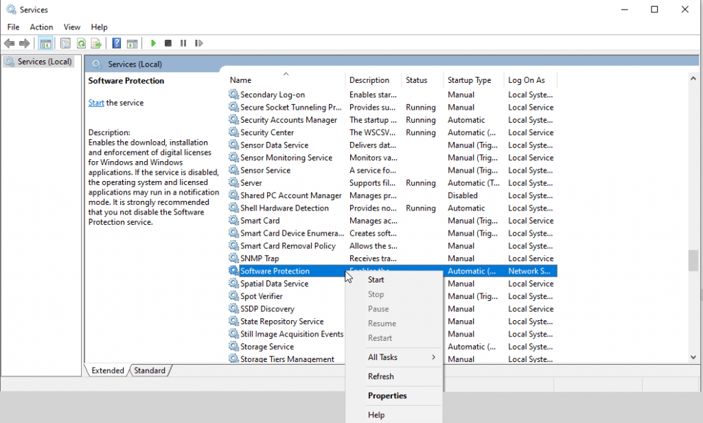 Disable Microsoft Software Protection / Microsoft Software Protection