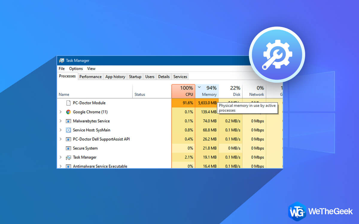 Fix “PCDoctor Module” High CPU, Memory, Disk Usage and Slowdown
