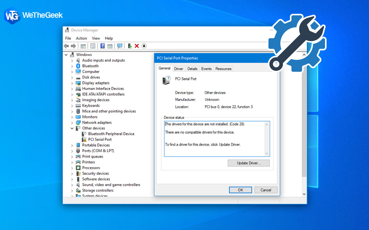 How to Fix PCI Serial Port Driver Issues on Windows PC