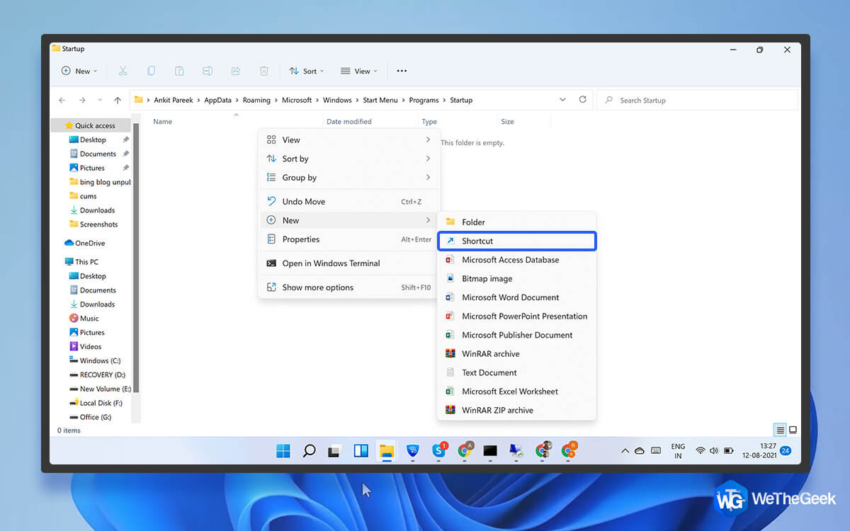 How to Access the Startup Folder on Windows 11