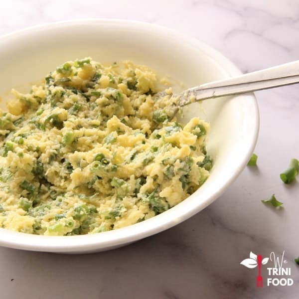 Tasty Cheese Paste Recipe with Fresh Caribbean Herbs We Trini Food