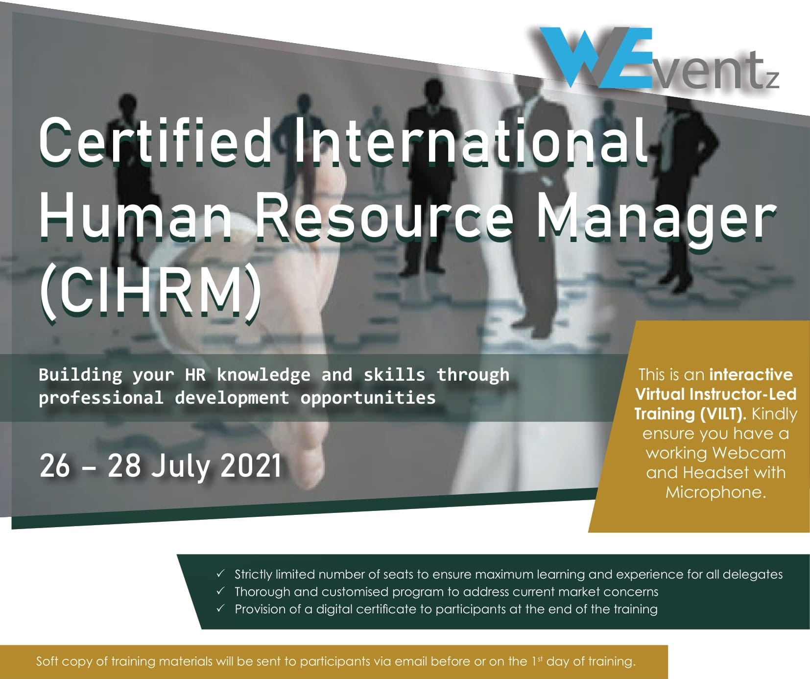 Certified International Human Resource Manager (26 28 July 2021) WEventz