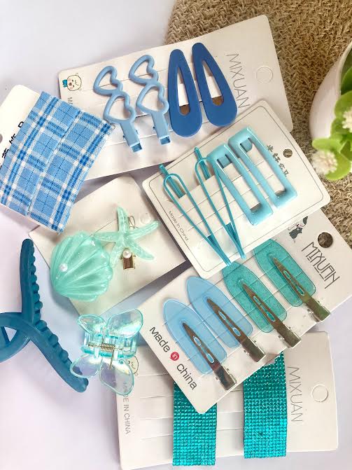 blue hair accessory hamper Wezzmal