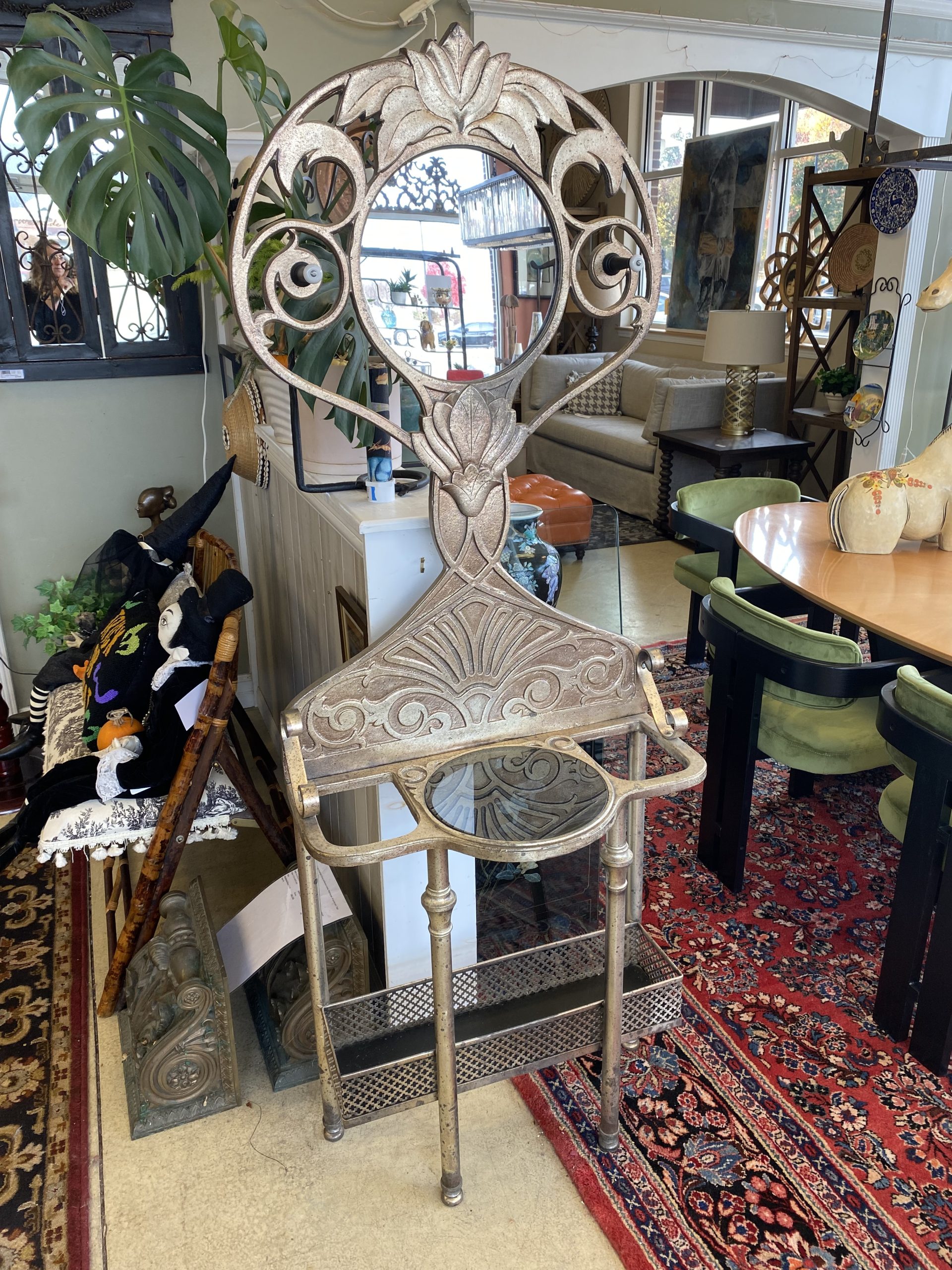 Vintage Art Deco Iron Hall Stand Westside Furniture Consignment Emporium