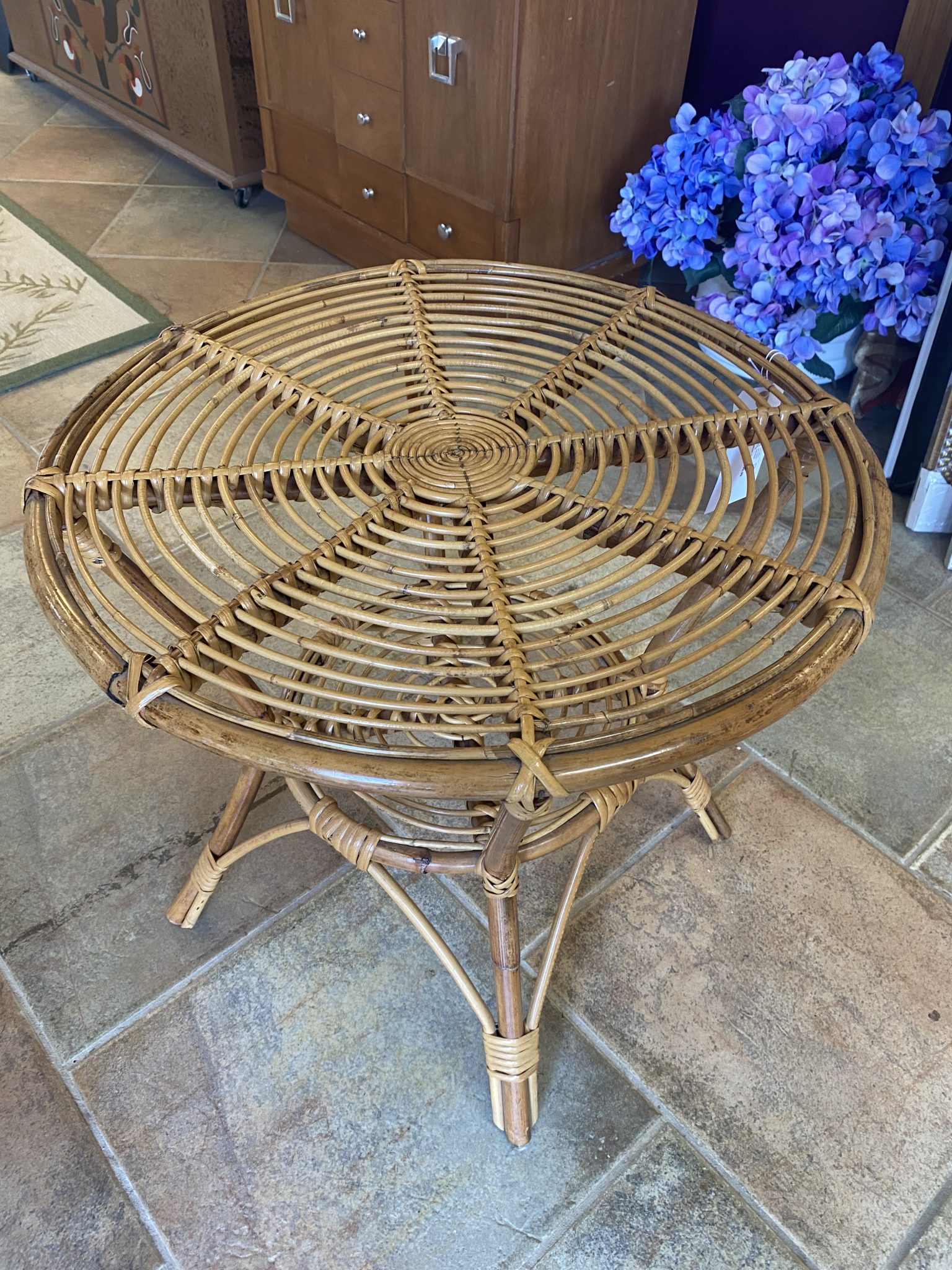 Vintage Bonacina Rattan Armchair Westside Furniture Consignment Emporium