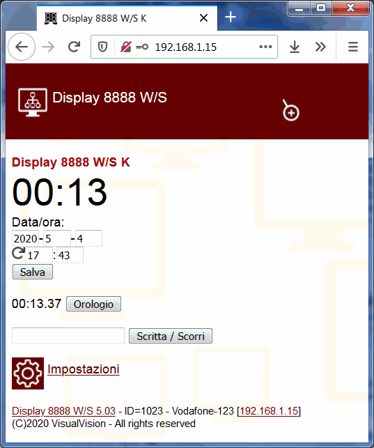 8888Display RS485 ModBus WiiFi MQTT HTTP