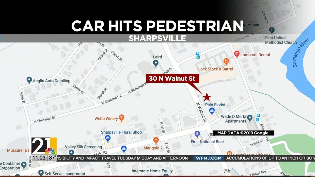 Sharpsville pedestrian hit by car