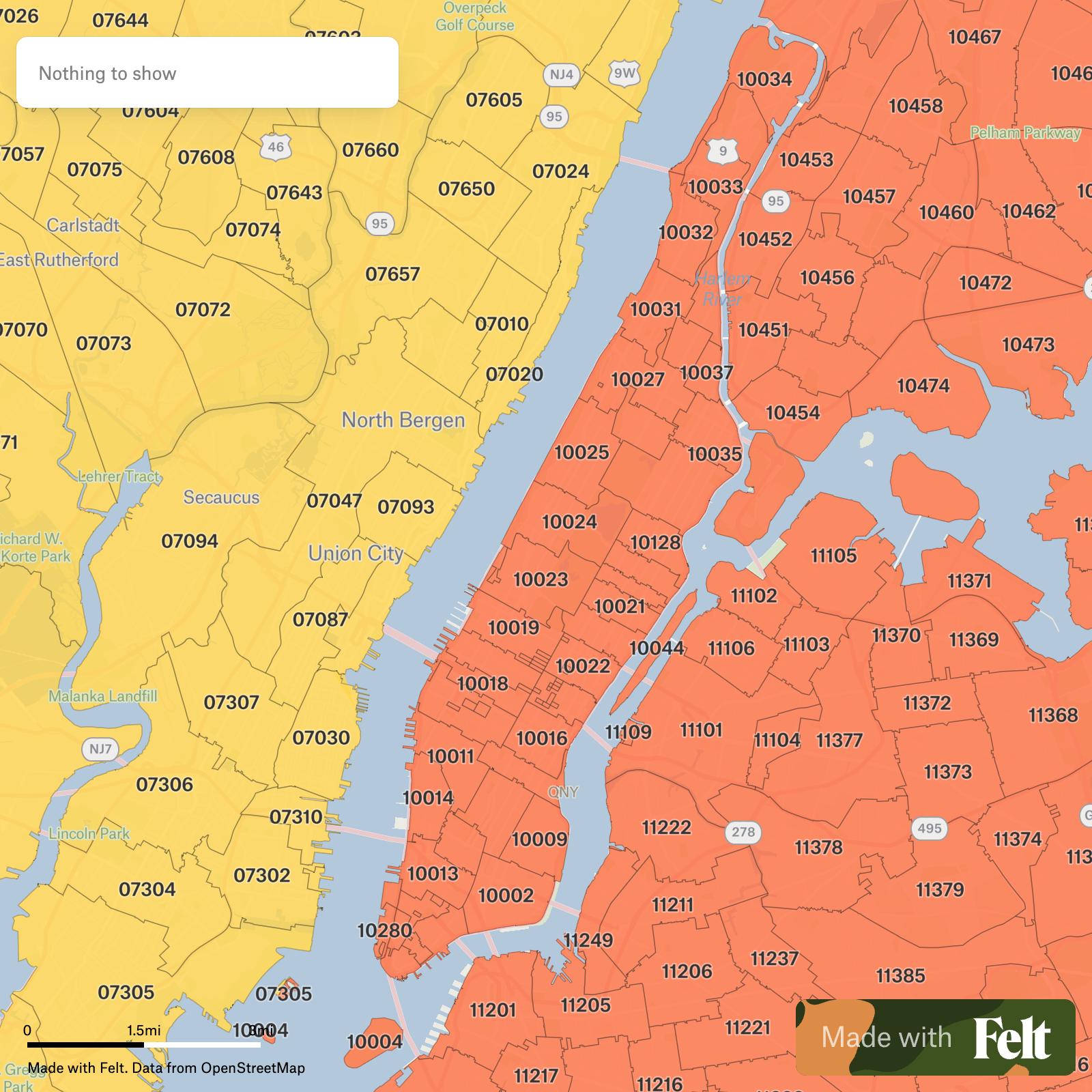 ZIP Codes in New York County, New York