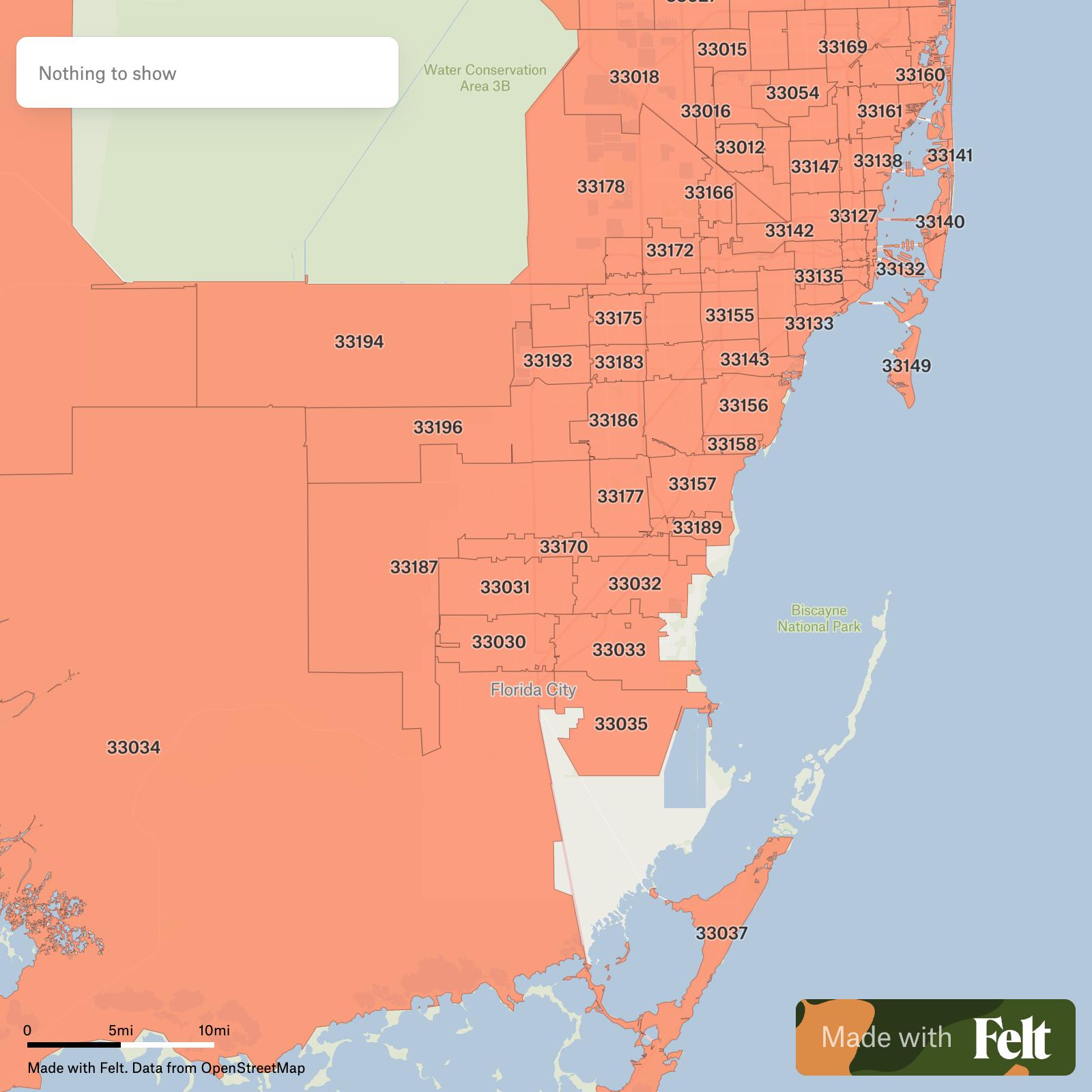ZIP Codes in Miami-Dade County, Florida