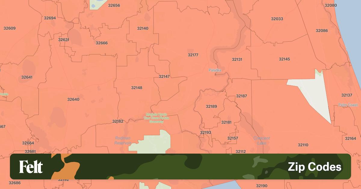 ZIP Codes in Putnam County, Florida