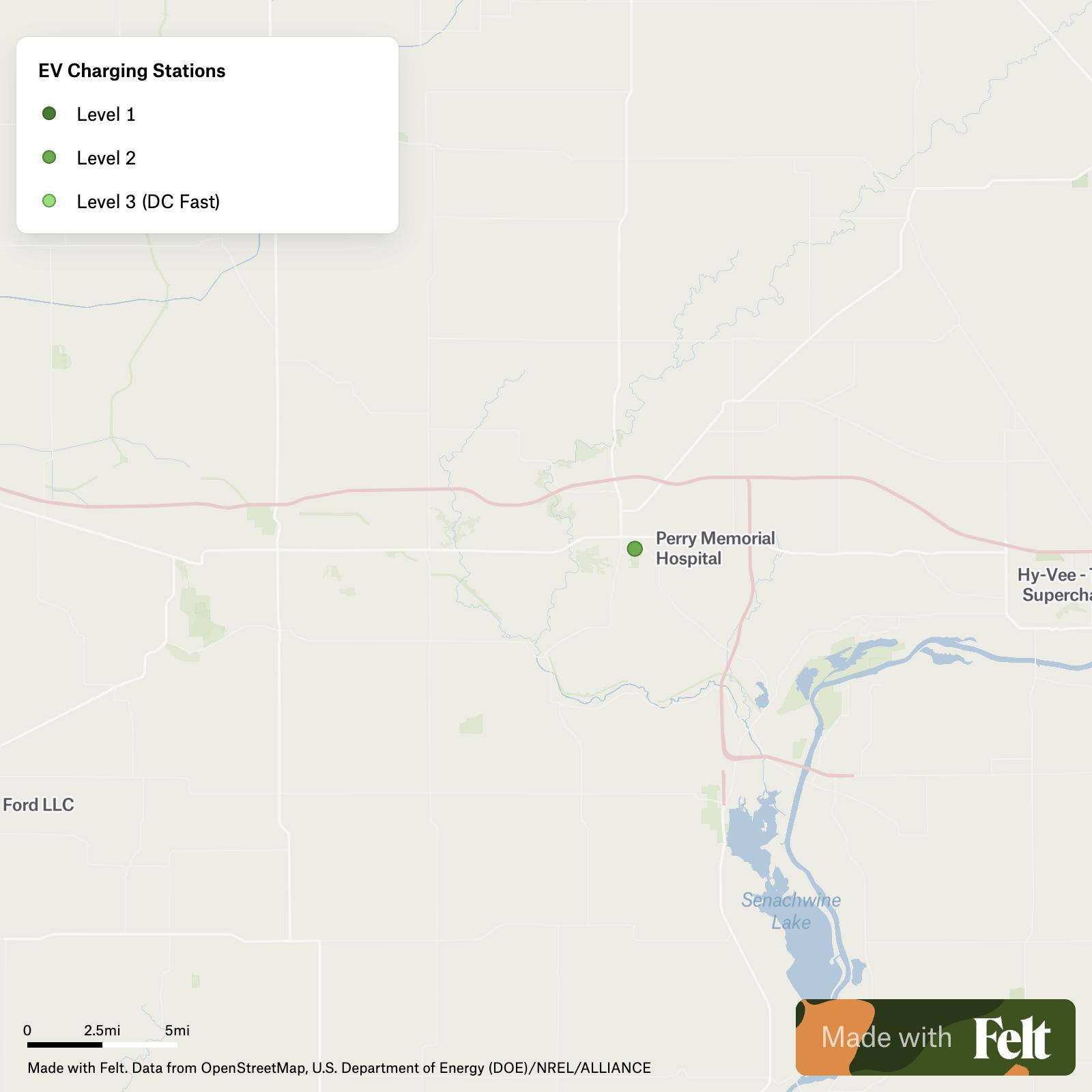 Electric Vehicle Charging Stations in Bureau County, Illinois