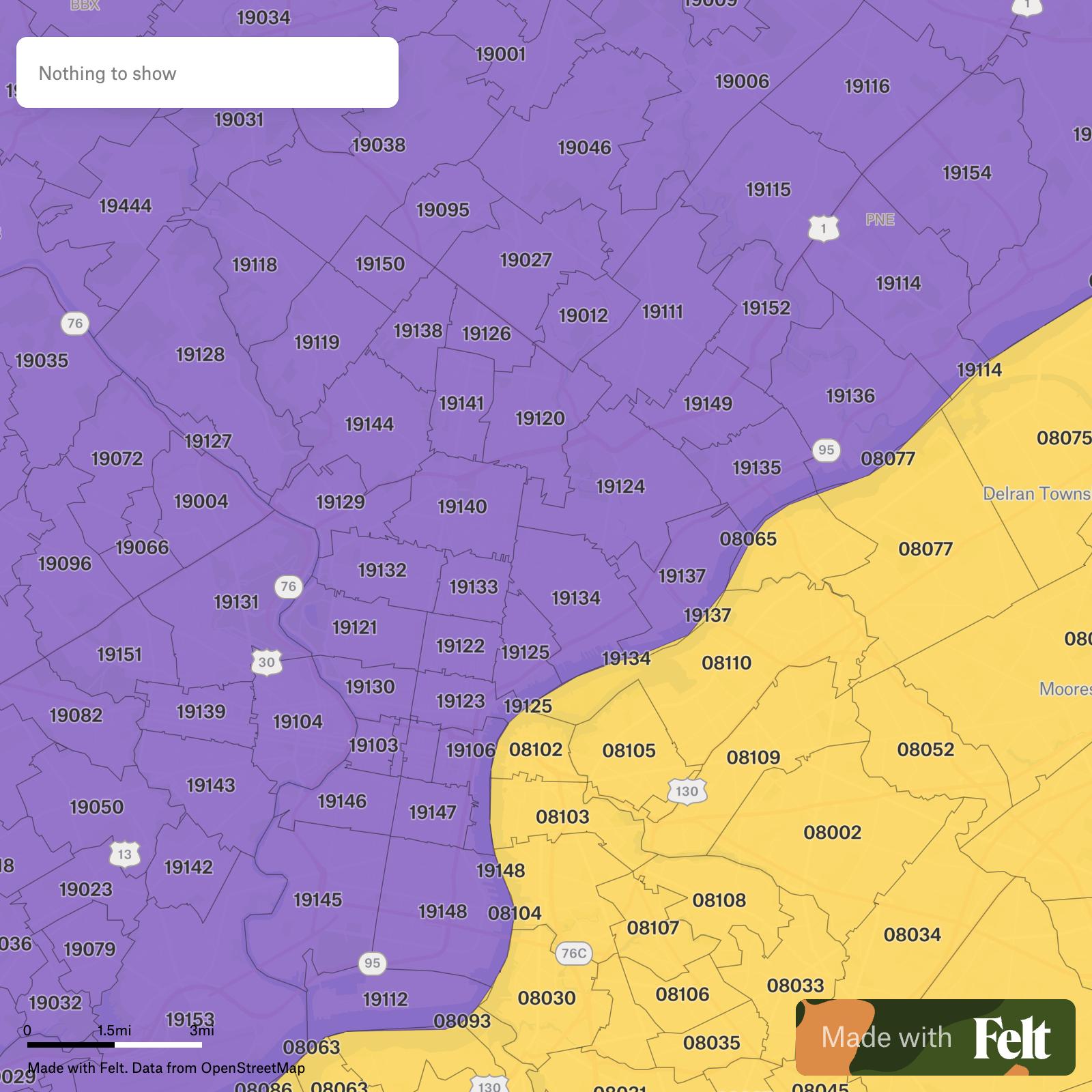 ZIP Codes in the city of Philadelphia, Pennsylvania