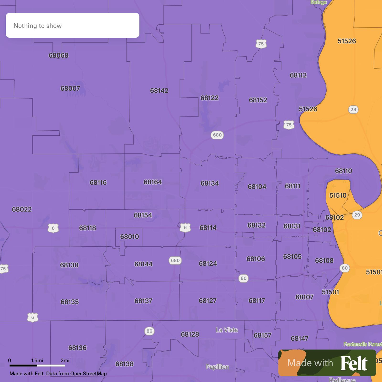 ZIP Codes in the city of Omaha, Nebraska