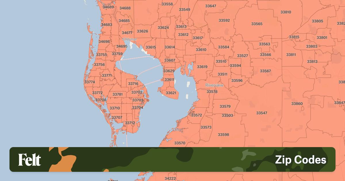 ZIP Codes in Hillsborough County, Florida