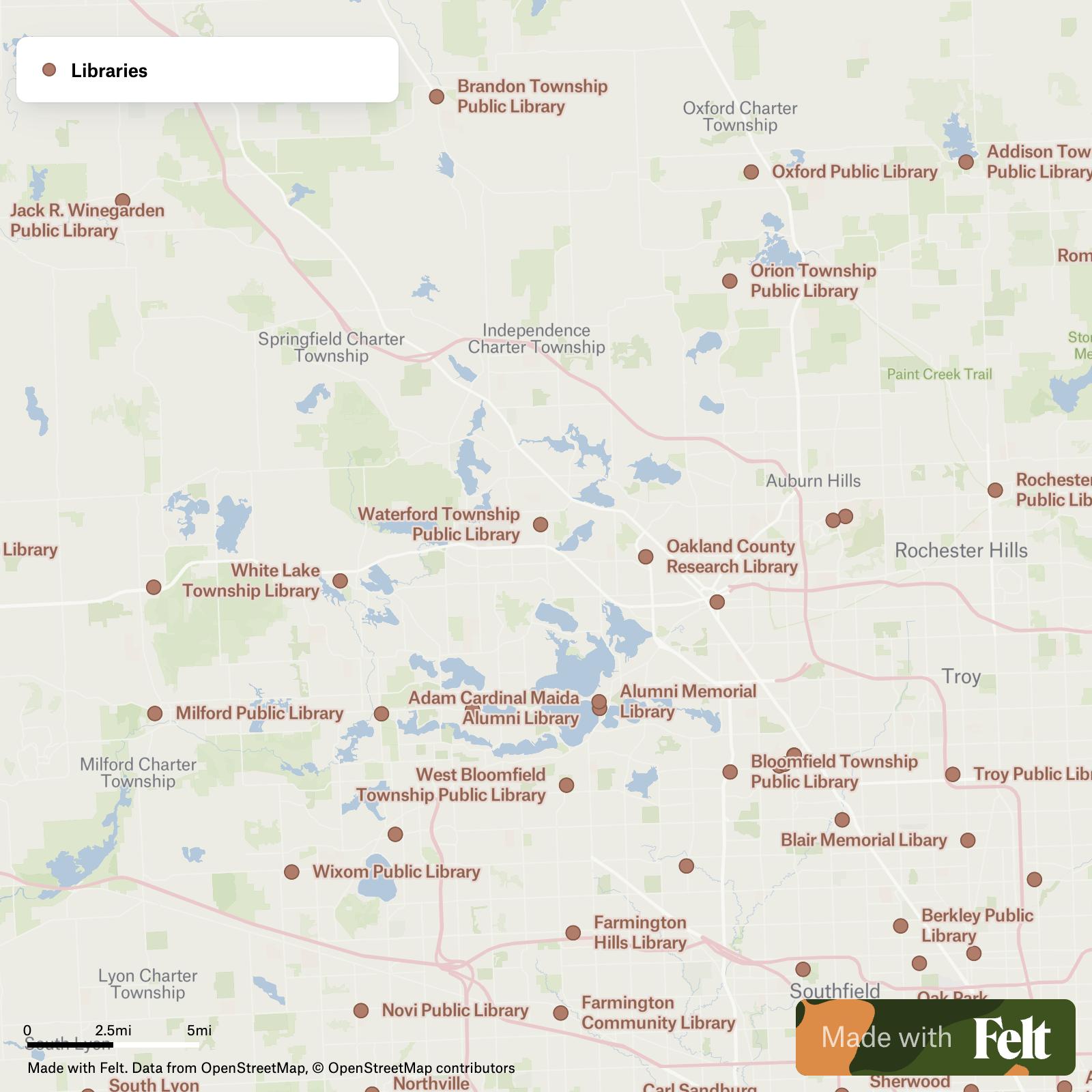 Libraries in Oakland County, Michigan