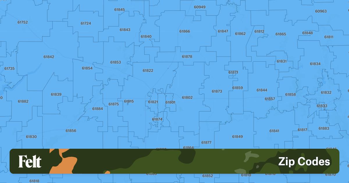 ZIP Codes in Champaign County, Illinois
