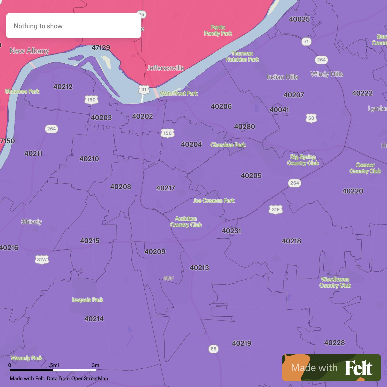 ZIP Codes in the city of Louisville, Kentucky