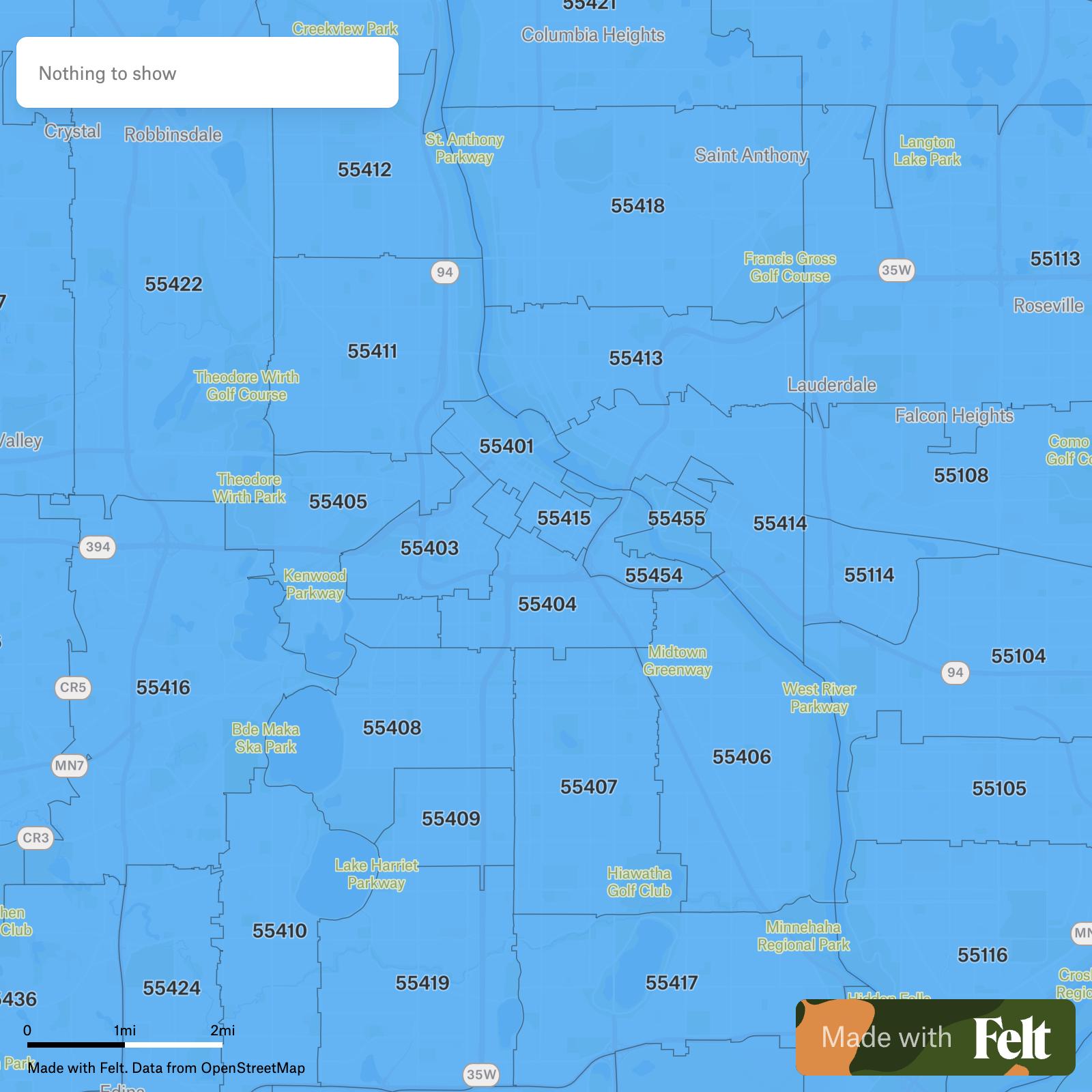 ZIP Codes in the city of Minneapolis, Minnesota