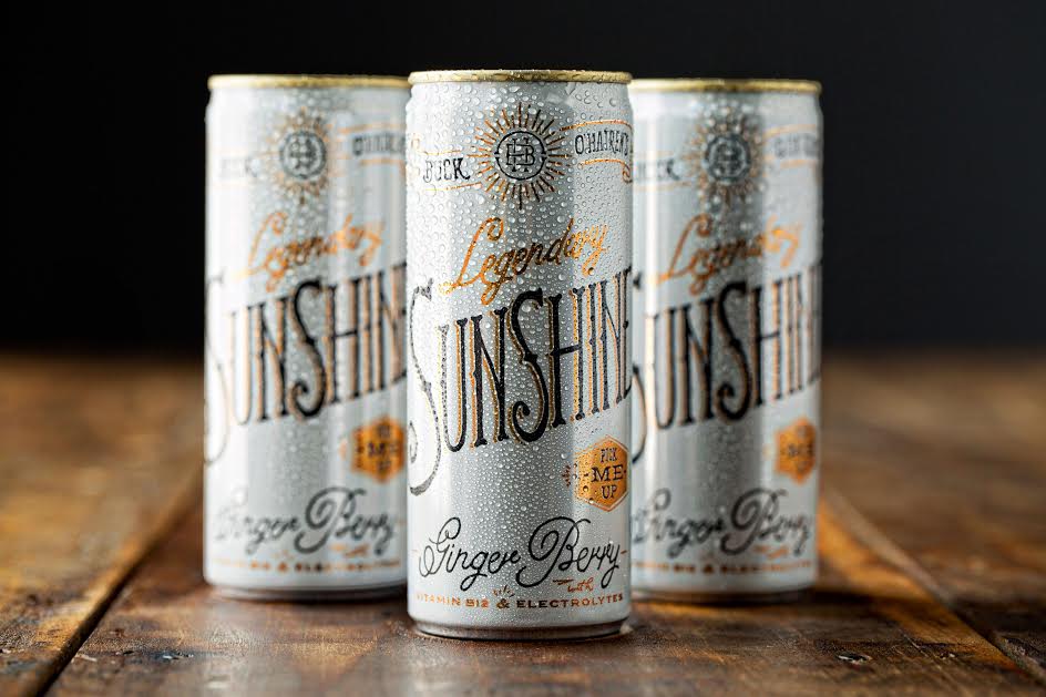 Sunshine Energy Drink Old Gold & Black