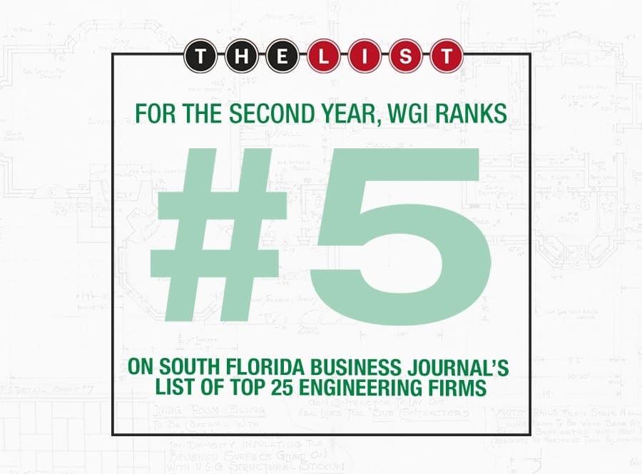 2018 South Florida Business Journal Top 25 Engineering